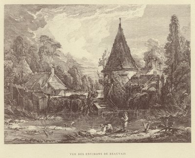Pohled na okolí Beauvais (rytina) od Francois (after) Boucher