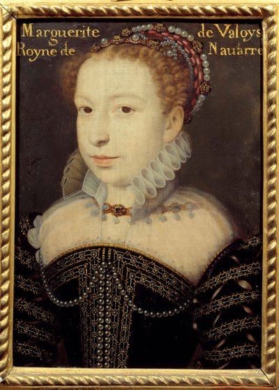 Portrét Marguerite de Valois (1553-1615) nebo Obraz královny Margot od Francoise Cloueta (kolem 1515-1572) 16. století Sun. 0,24 X 0,31 m Chantilly, Musee Conde od Francois (after) Clouet