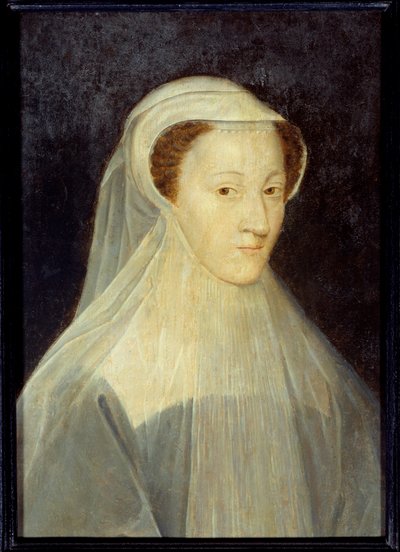 Portrét Marie Stuartovny (1542-1587), královny Francie a královny Skotska ve smutečním kostýmu. Obraz z dílny Francoise Cloueta (1515-1572), kolem roku 1560. Olej na dřevě. Rozměr: 0,37 x 0,26 m. Paříž, Musee Carnavalet - Portrét Marie Stuartovny (1542-151 od Francois (workshop of) Clouet