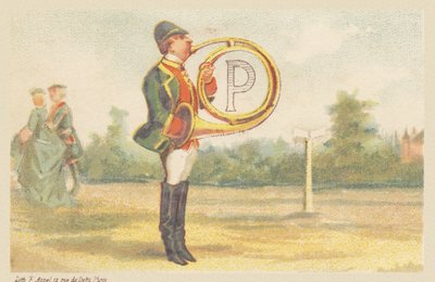 P (písmeno zobrazené hráčem na lovecký roh) od Francois Antoine Appel