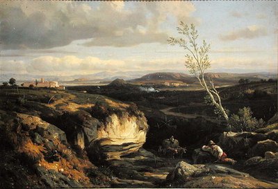 Italská krajina od Francois Antoine Leon Fleury