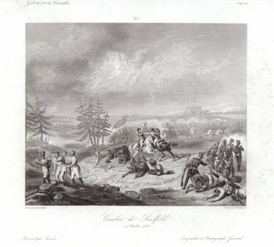 Boj de Saalfeld od Francois Augustin Desmoulins