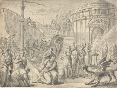 Příjezd Aesculapia do Říma od Francois Boitard