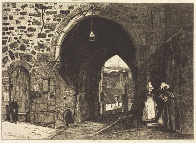 Brána Saint-Malo v Dinanu od François Bonvin