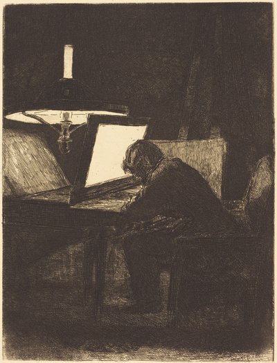 Printmaker (Graver) od François Bonvin
