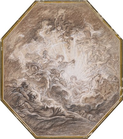 Aurora ohlašující příchod ranního slunce, cca 1765 (křída) od Francois Boucher