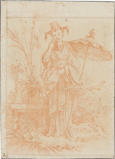Čínská dekorace (Pani zahrady) od François Boucher