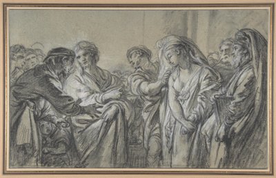 Kristus a žena přistižená při cizoložství od François Boucher