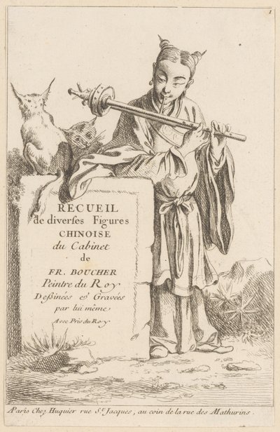 Sbírka rozmanitých čínských postav od François Boucher