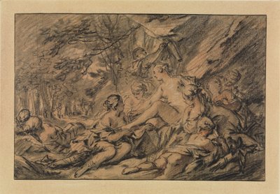 Diana odpočívá v lese se svými nymfami od François Boucher
