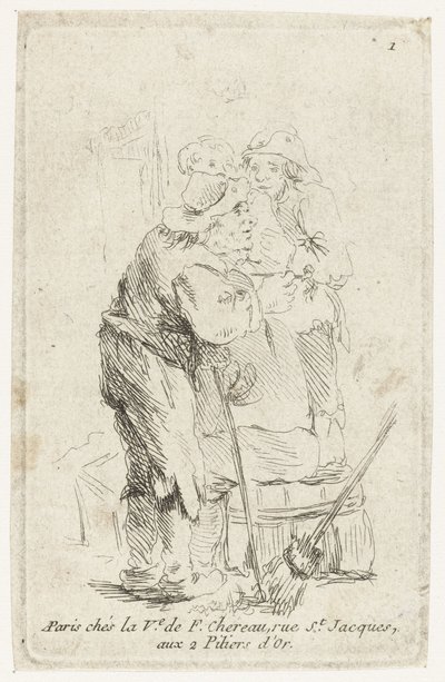 Tři rolníci od François Boucher