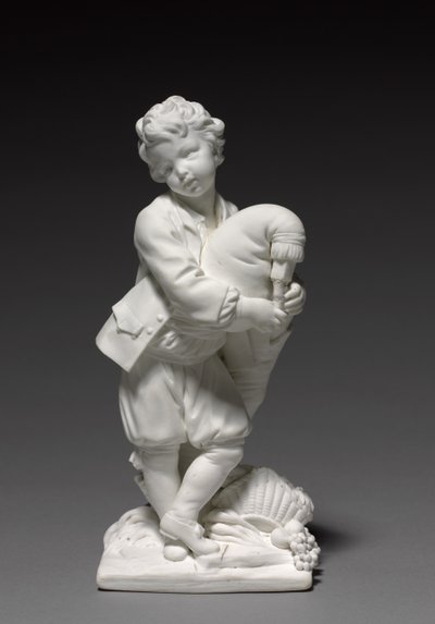 Figurka dudáka, výrobce Vincennes Factory, model Pierre Blondeau, 1748-1752 od François Boucher