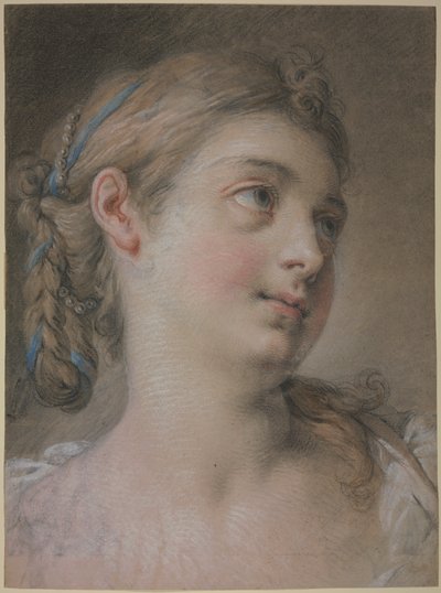 Ženská hlava otočená doprava od François Boucher