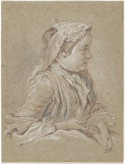 Mladá žena s krajkovou čepicí od François Boucher