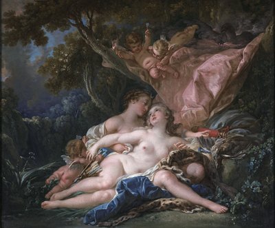 Jupiter v přestrojení za Dianu a nymfa Kallisto od François Boucher