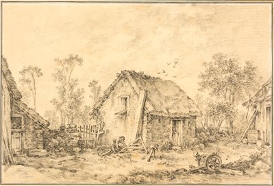 Krajina s rustikální chalupou od François Boucher
