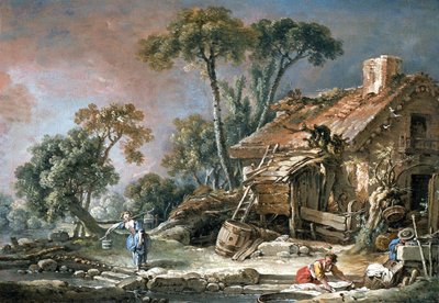 Krajina s venkovským domem od François Boucher