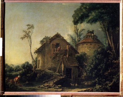 "Le moulin a vent"" (Větrný mlýn) Obraz Francoise Bouchera (1703-1770) 1752 Moskevské Puškinovo muzeum od François Boucher