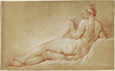 Ležící ženský akt, pohled zezadu od François Boucher