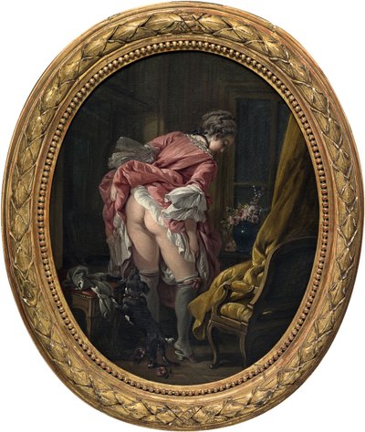 ""indiskrétní oko"" Obraz Francoise Bouchera (1703-1770) cca 1742 Soukromá sbírka od François Boucher