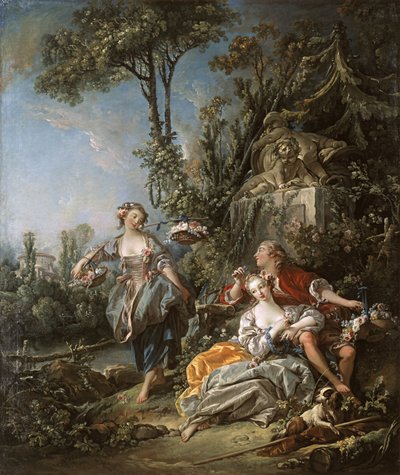 Milenci v parku od François Boucher