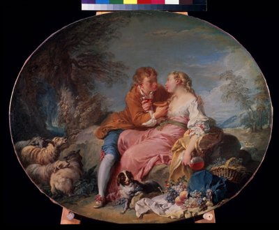 "Pastorální"" obraz Francoise Bouchera (1703-1770) 1740 Puškinovo muzeum, Moskva od François Boucher