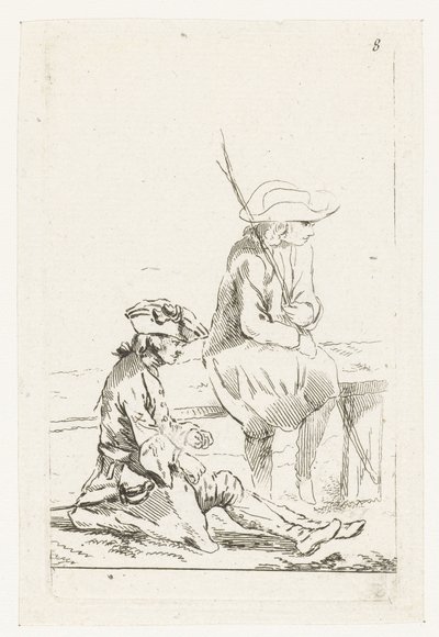 Voják a rolník od François Boucher