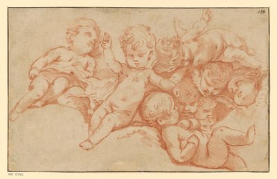 Hrající putti (protitisk) od François Boucher