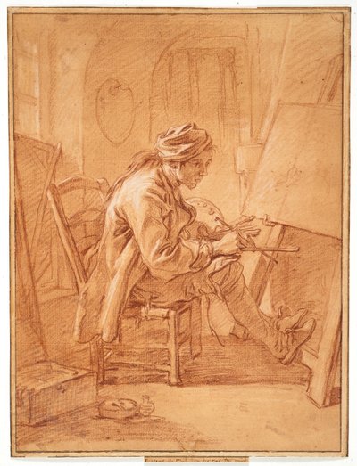 Umělec ve svém ateliéru od François Boucher