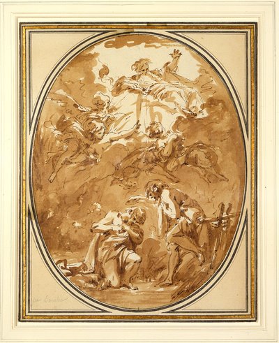 Kristův křest od François Boucher