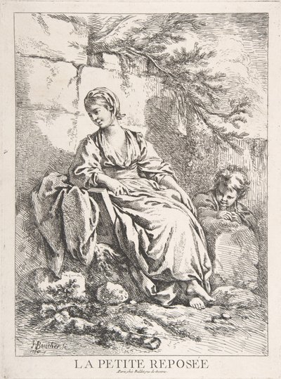 Odpočívající dívka od François Boucher