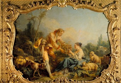 Samolibá pastorační scéna. Obraz Francoise Bouchera (1703-1770) 1737 Paříž, archives nationales od François Boucher