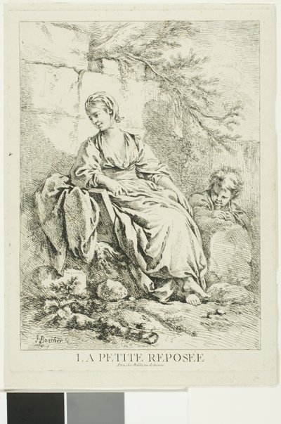 Mladá žena Odpočívá od François Boucher