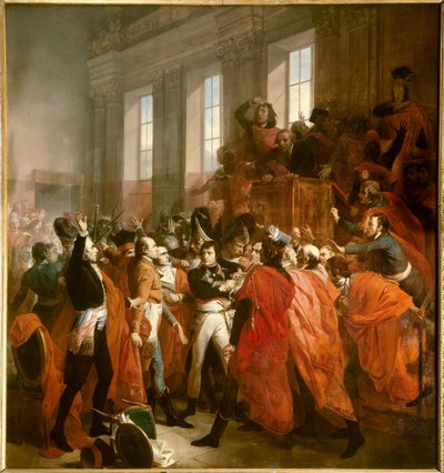 Bonaparte a Rada pěti set v St. Cloud od Francois Bouchot