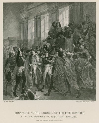 Bonaparte na Radě pěti set států od Francois Bouchot