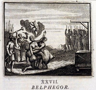 Belphegor. Bajky Jean de La Fontaine (1621-95). Ilustrace Francois Chauveau (1613-1676). Vydání z roku 1728. od Francois Chauveau
