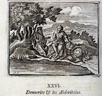 Democrite a Abderitans. Bajky Jean de La Fontaine (1621-95). Ilustrace François Chauveau (1613-1676). Vydání z roku 1728. od Francois Chauveau