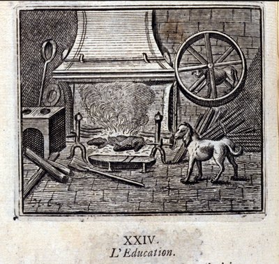 Vzdělání. Bajky Jean de La Fontaine (1621-95). Ilustrace Francois Chauveau (1613-1676). Vydání z roku 1728. od Francois Chauveau