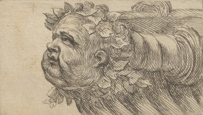 Hlava dítěte na přídi lodi, od Divers Masques, ca. 1635-45. od Francois Chauveau