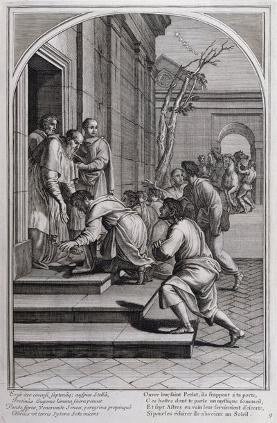 Ilustrace ze „Života sv. Bruna, zakladatele řádu Chartreux“ Paříž 1660. podle obrazů Eustache Le Sueur a rytiny Fran Sois Chauveau ©UIG/Leemage od Francois Chauveau