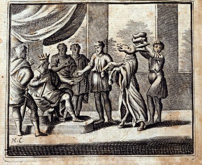 Šarlatán. Bajky Jean de La Fontaine (1621-95). Ilustrace François Chauveau (1613-1676). Vydání z roku 1728. od Francois Chauveau