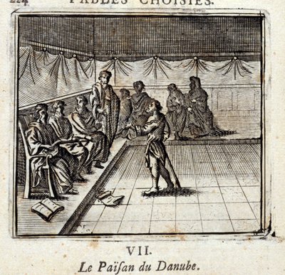 Dunajský rolník. Bajky Jean de La Fontaine (1621-95). Ilustrace François Chauveau (1613-1676). Vydání z roku 1728. od Francois Chauveau