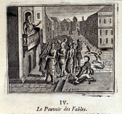 Síla bajek. Bajky Jean de La Fontaine (1621-95). Ilustrace Francois Chauveau (1613-1676). Vydání z roku 1728. od Francois Chauveau