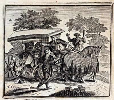 Léčba a smrt. Bajky Jeana de La Fontaine (1621-95). Ilustrace François Chauveau (1613-1676). Vydání z roku 1728. od Francois Chauveau