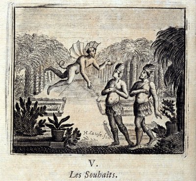 Přání. Bajky Jean de La Fontaine (1621-95). Ilustrace François Chauveau (1613-1676). Vydání z roku 1728. od Francois Chauveau