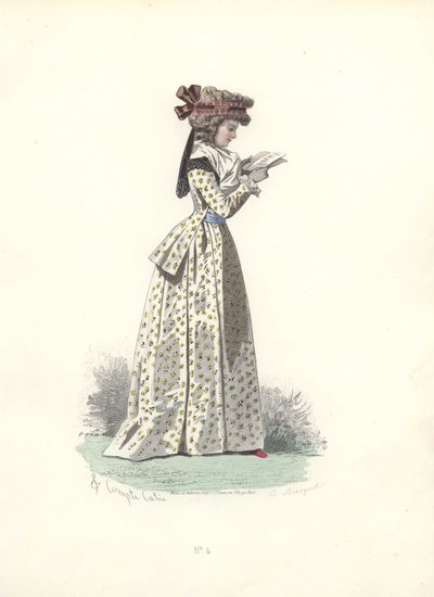 Žena čte knihu, éra Marie Antoinetty. od Francois Claudius Compte Calix
