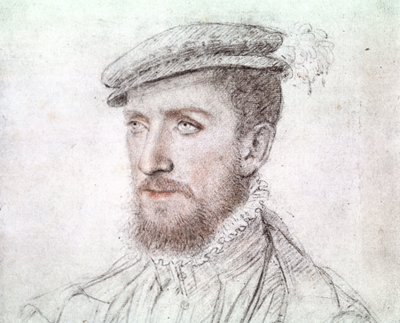 Gaspard de Coligny (1519-1572) (kresba) od François Clouet