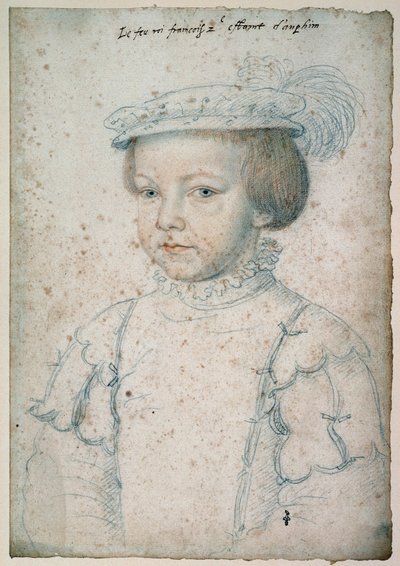 Portrét francouzského krále Františka II. (1544-1560). Kresba Francoise Cloueta (1515-1572) od François Clouet