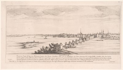 Pohled na Nantes Nannetum (název na objektu) Říční krajiny ve Francii (název série) od Francois Collignon