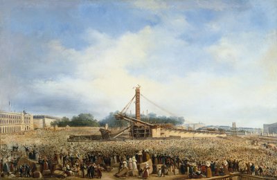 Vztyčení Louqsorského obelisku na náměstí Place de la Concorde, 25. října od Francois Dubois